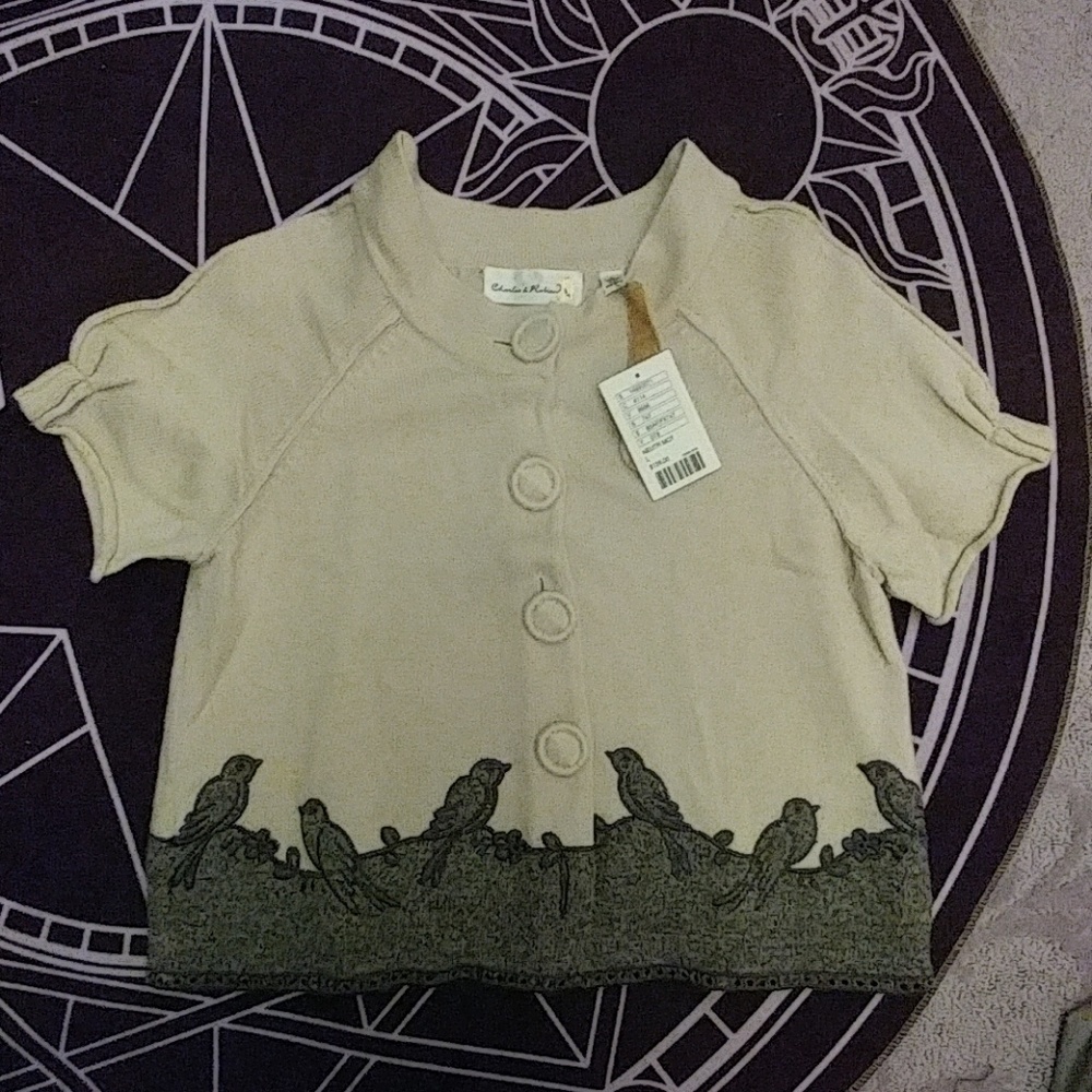 NWT Anthropologie Charlie and Robin Bird Cardigan